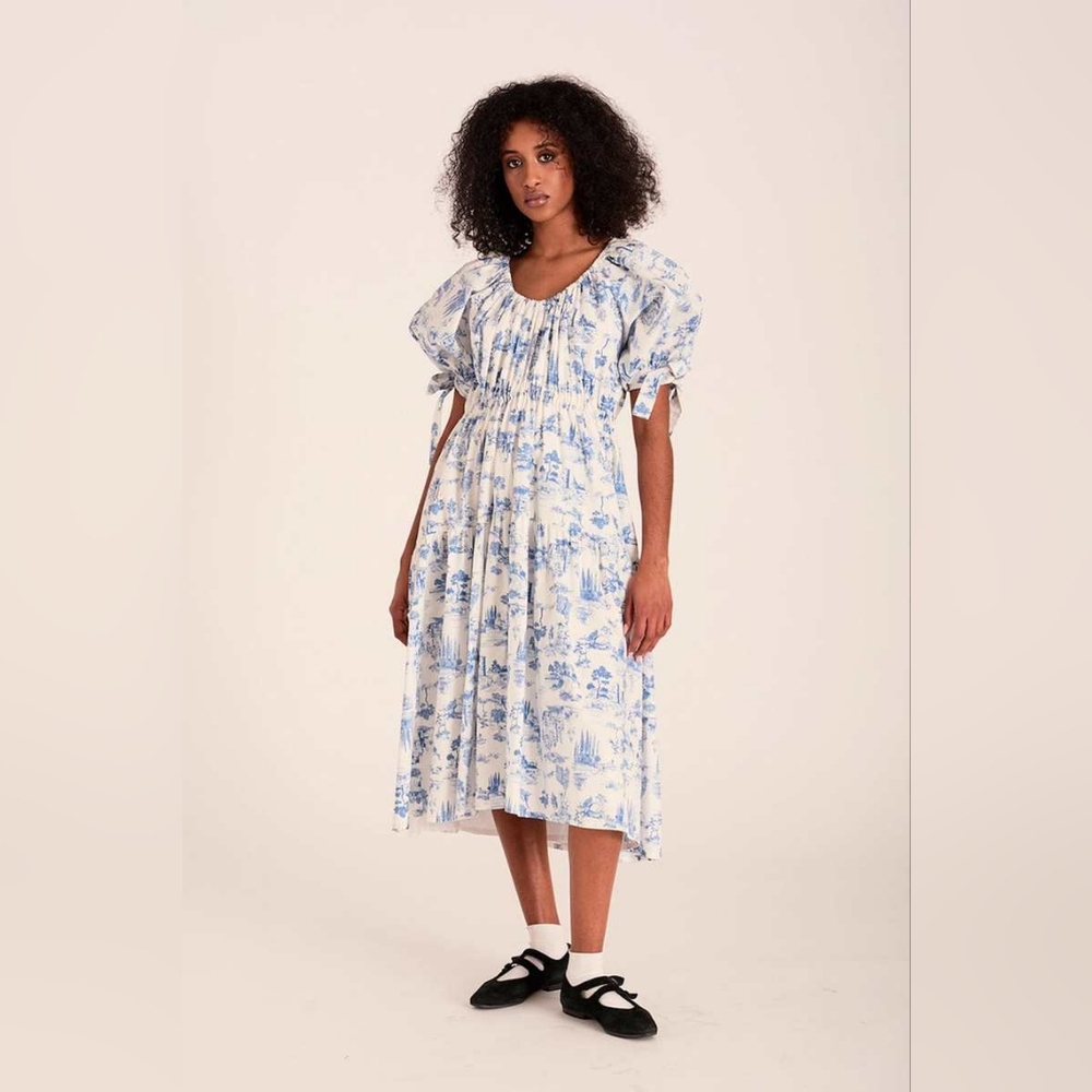 Eliza Faulkner Jolen dress Blue Toile